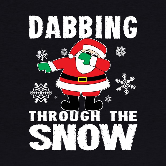 Christmas Santa dabbing though the snow by andytruong